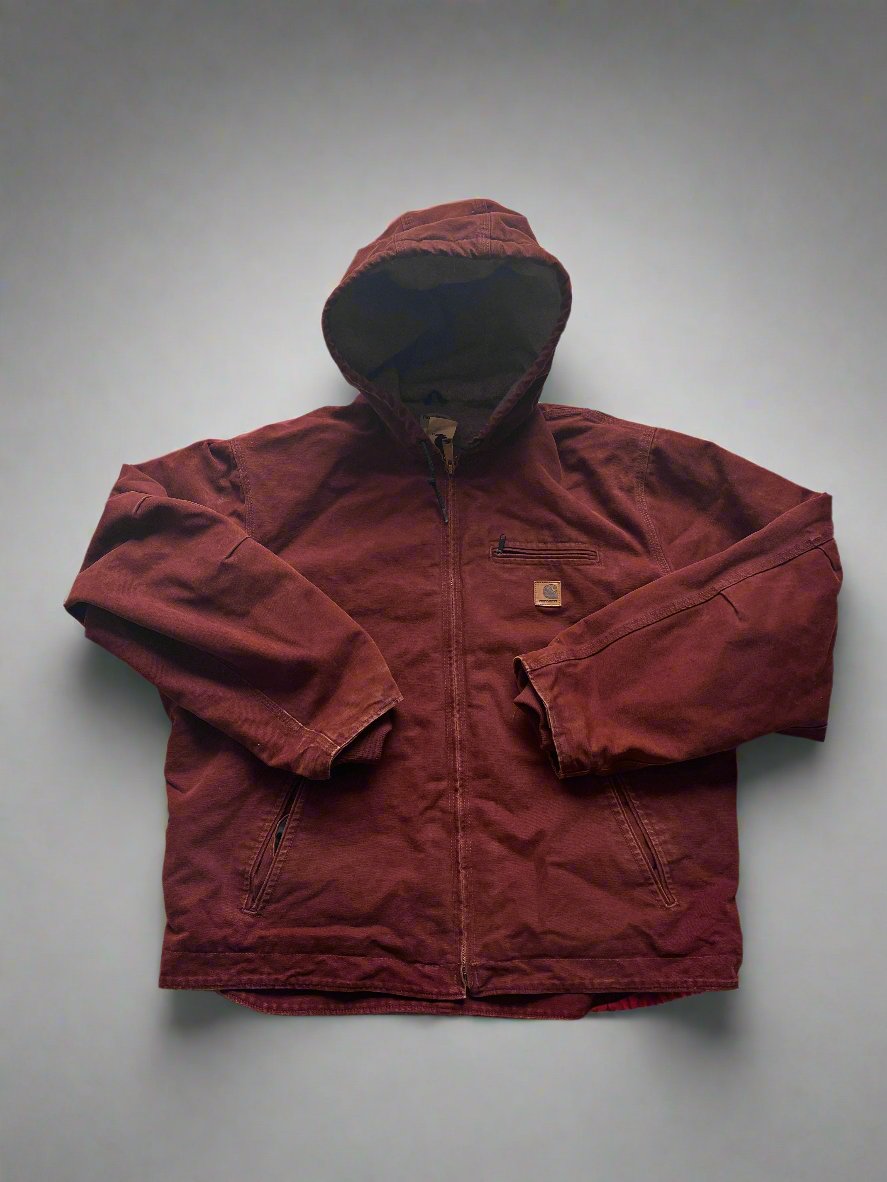 Vintage Burgundy Carhartt Jacket-XL