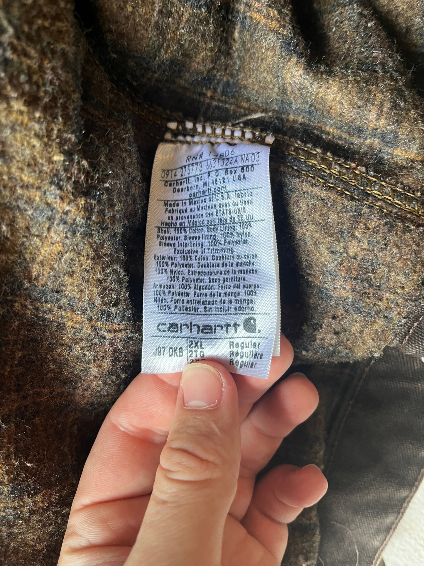 Dark Brown Carhartt Detriot Jacket- 2xl