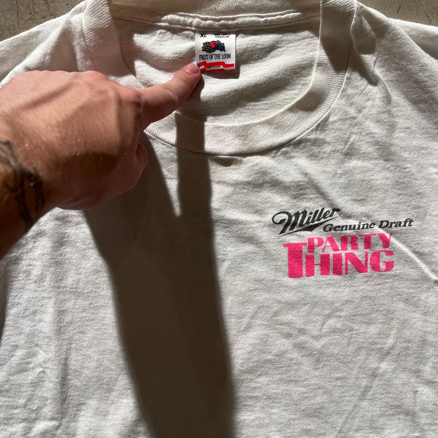 Vintage 80s Beer Shirt-XL