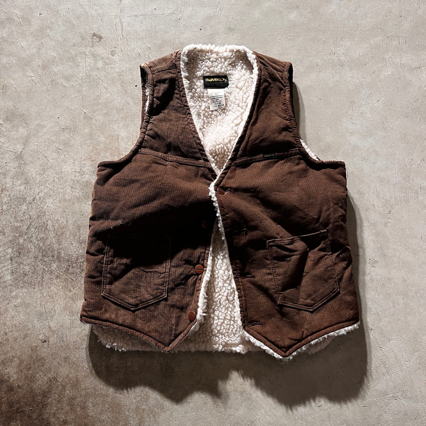 Vintage Sherpa Vest- M