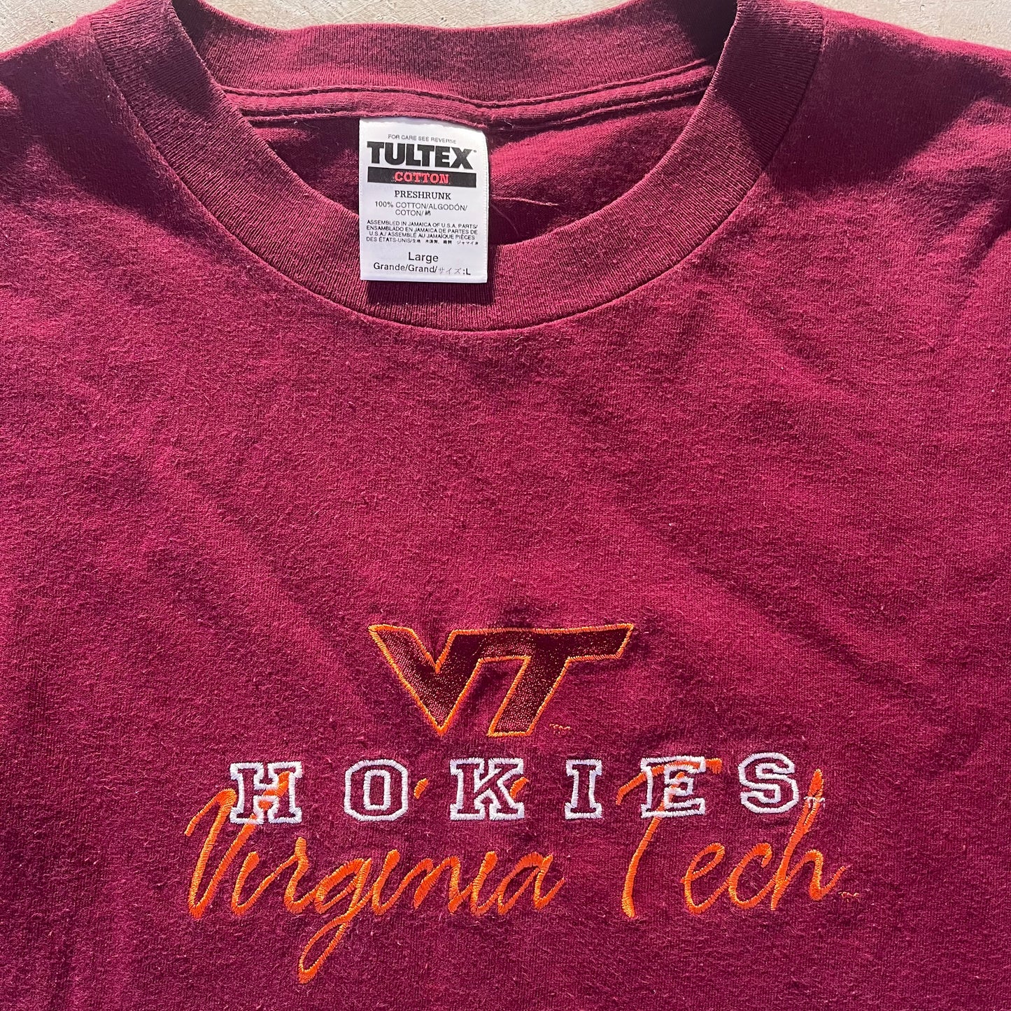 90s Virgina Tech Tee- L