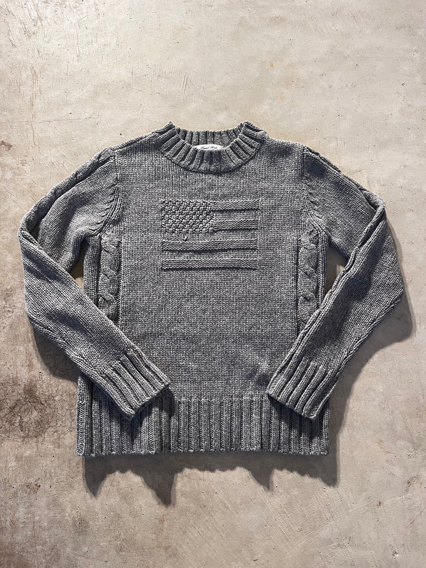 Vintage American Flag Sweater- M